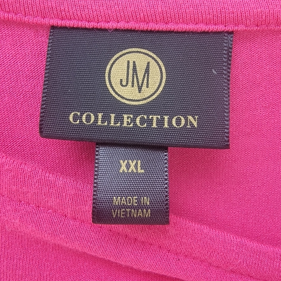 JM collection boho print block cottage core pink floral comfy dress XXL - Picture 2 of 11